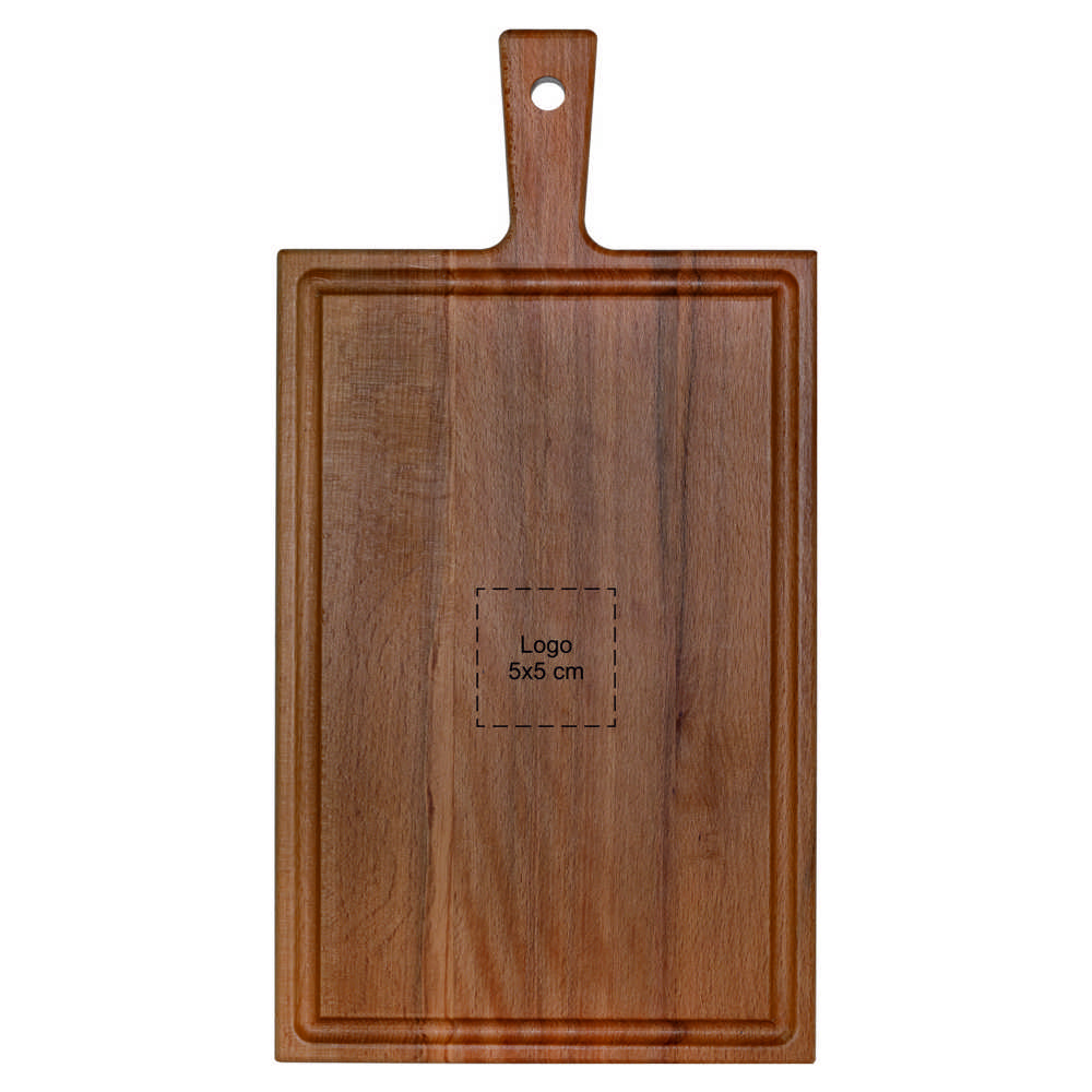 Plank met handvat beuken 37x19 cm