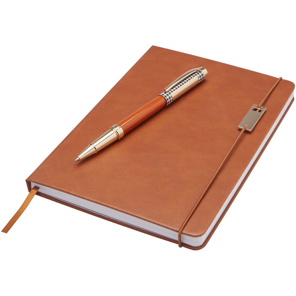 Legato set met A5 notitieboek en rollerbalpen (blauwe inkt)
