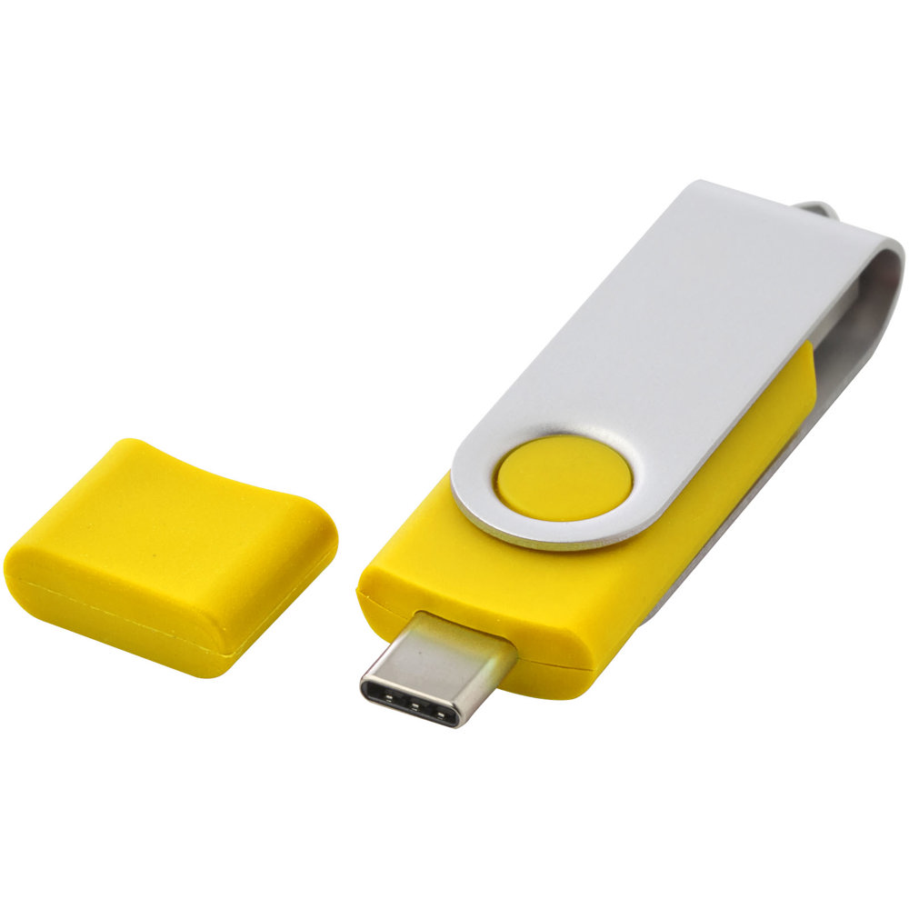 OTG draaiende USB type-C - geel