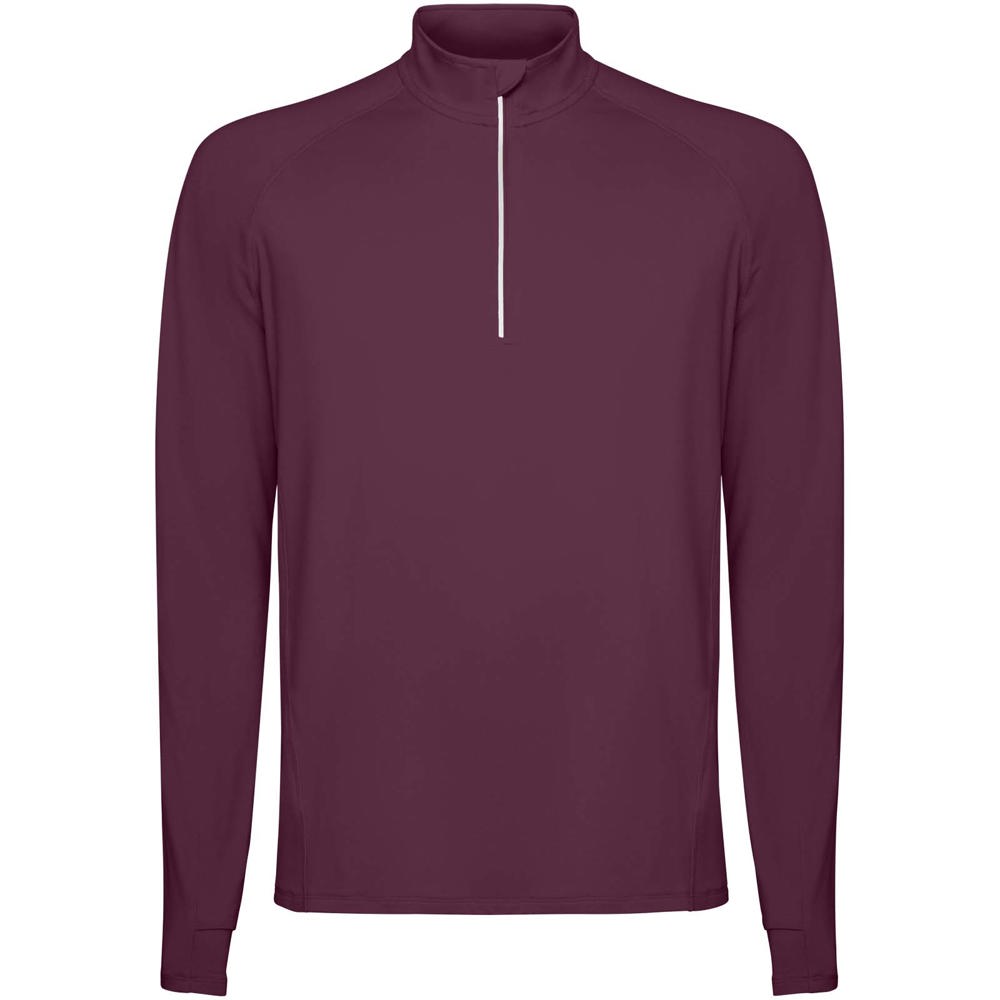 Estambul 200 g/m² herensweater met lange mouwen en halve rits - Pruimrood