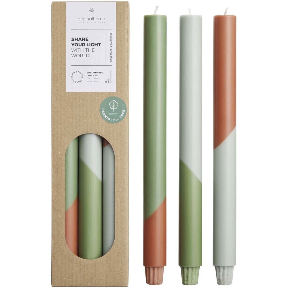 Originalhome Eden diagonale kaarsen - set van 3