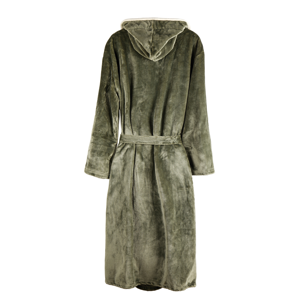 VINGA Louis luxe pluche RPET badjas maat S/M