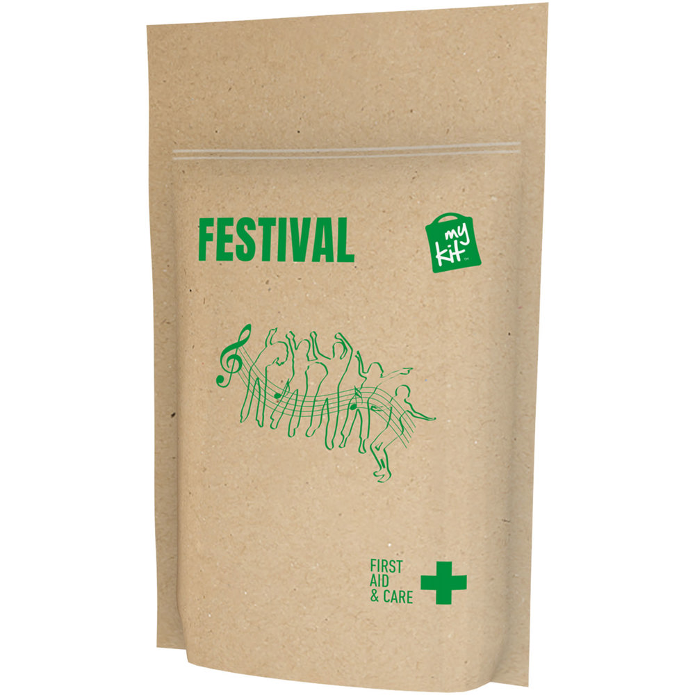 Minikit festival set met papieren stazak - Kraftbruin