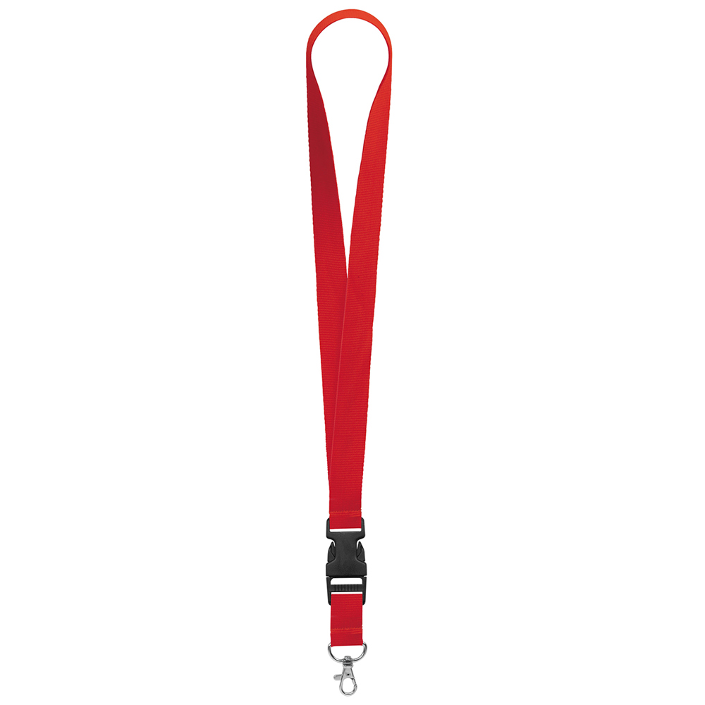 Keycord "standaard", breedte 25 mm - karmozijnrood