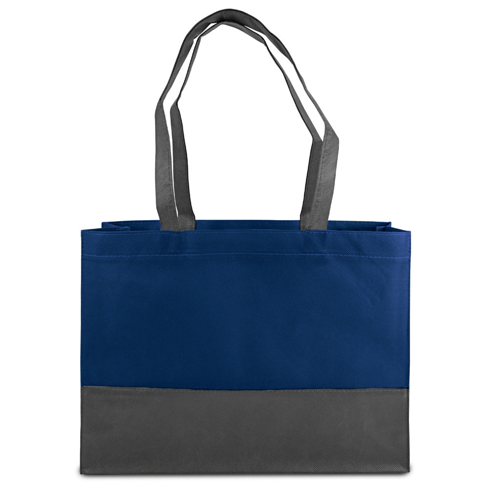 ROMA – Shopper met bodem- en zijvouwen - Marineblauw/Antraciet