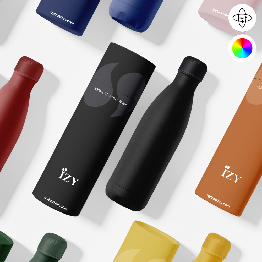 Thermosfles / Drinkfles - Zwart - 500 ml