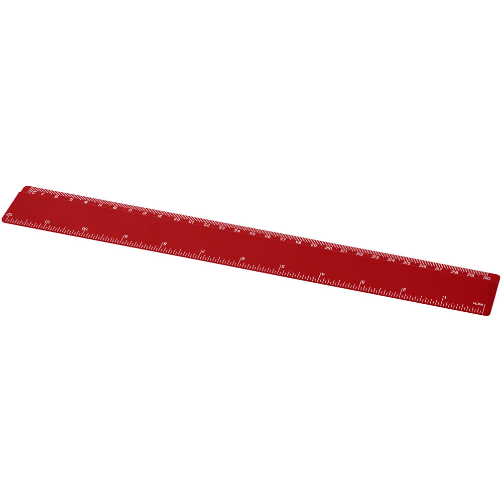 Renzo 30 cm kunststof liniaal - Rood