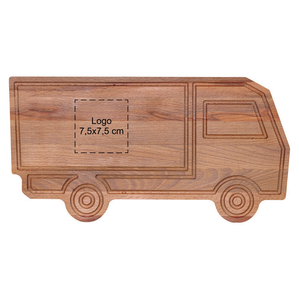 Plank vrachtwagen beuken 40x20 cm