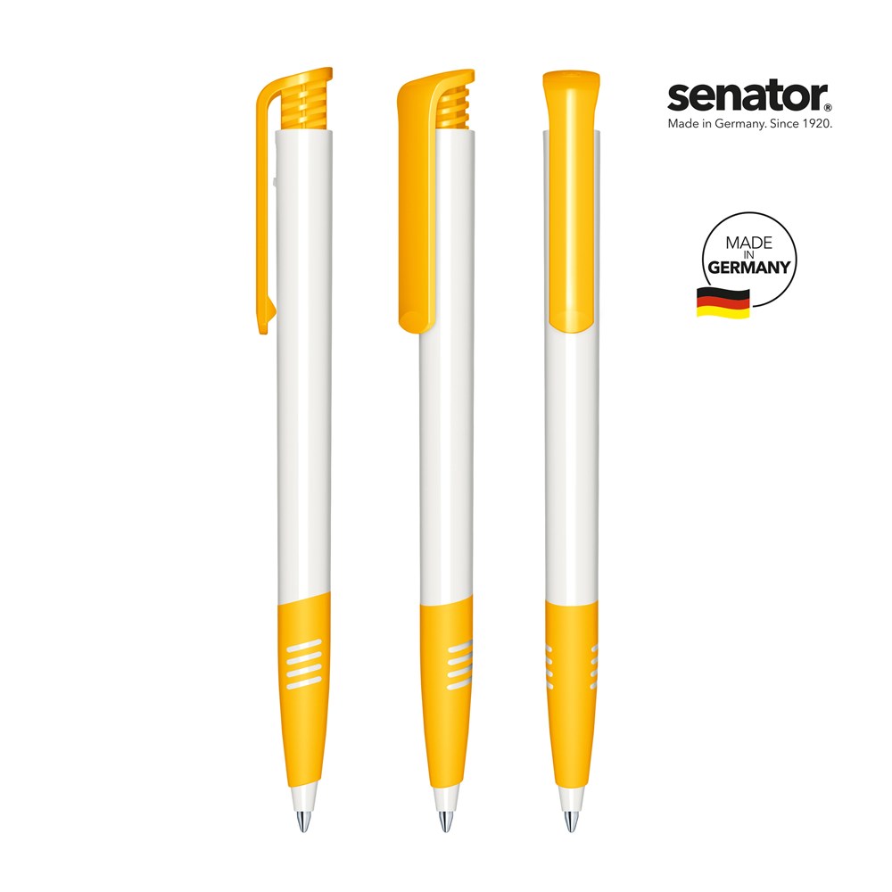 senator® Super Hit Polished Basic SG balpen - wit/geel 7408