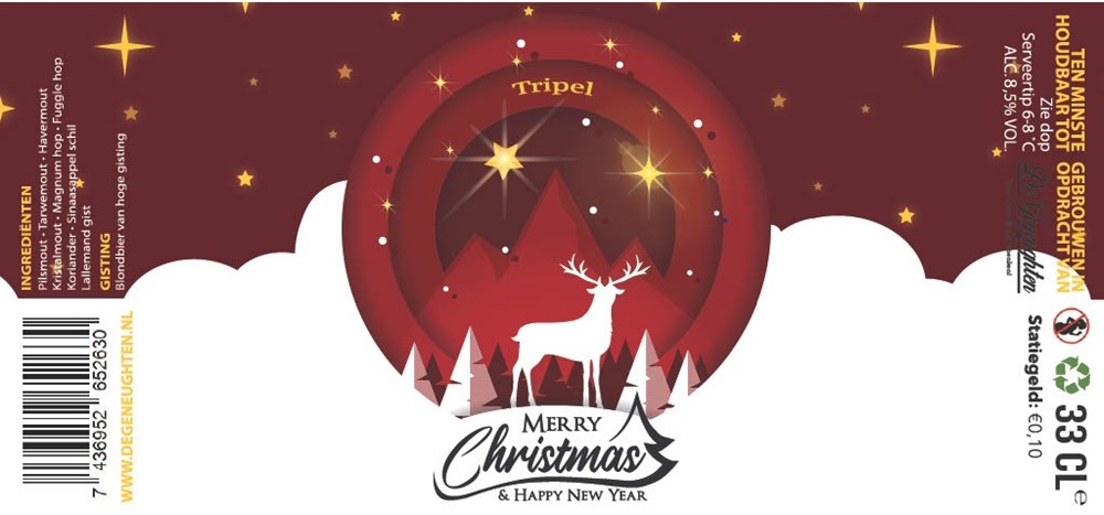 Speciaalbier Merry Christmas & Happy New Year Tripel - 33cl
