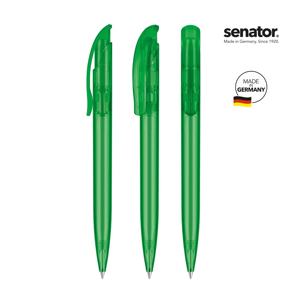 senator® Challenger Frosted  retractable pen - groen 347