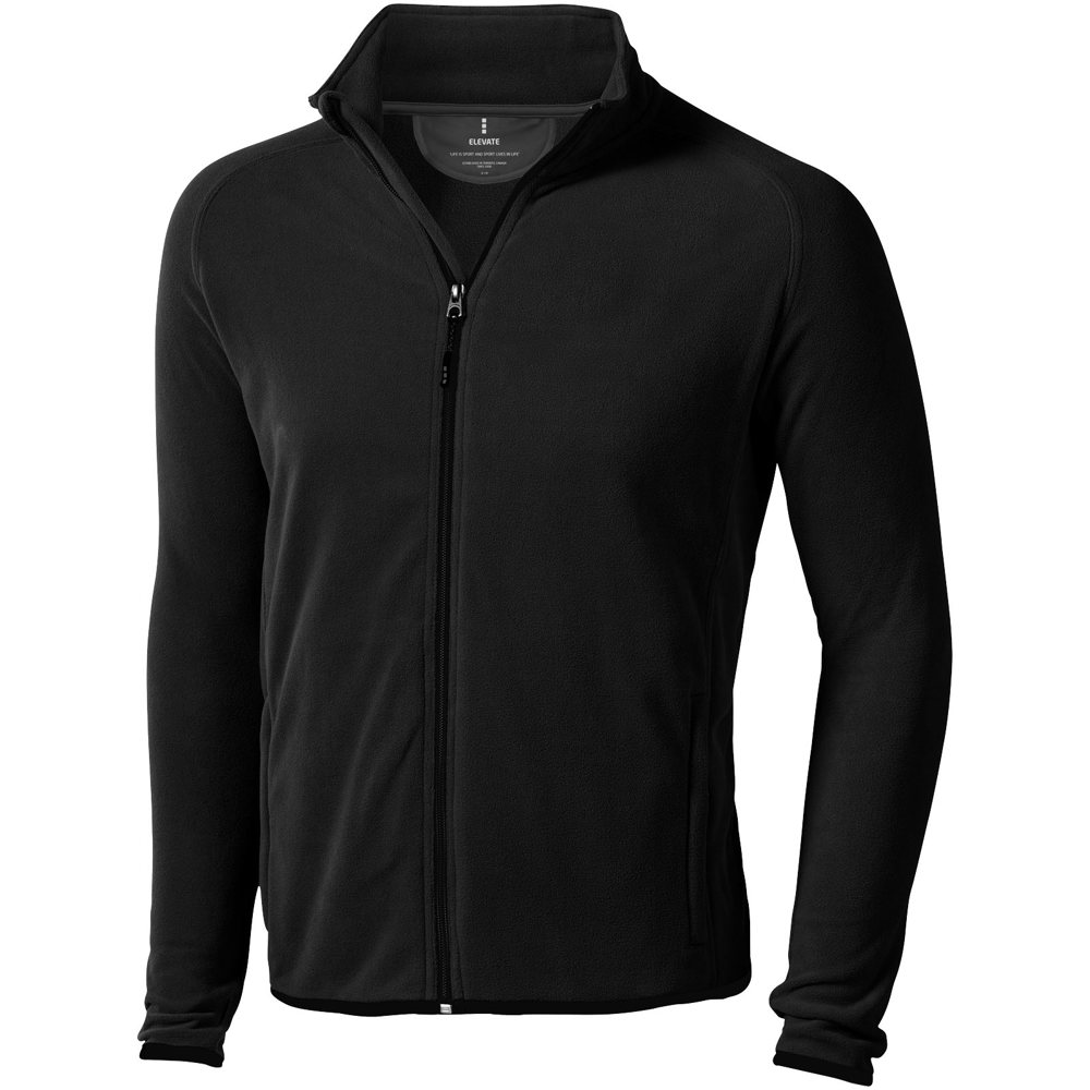 Brossard fleece heren jas met ritssluiting - zwart