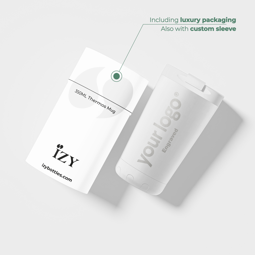 Thermosbeker / Koffiebeker - Wit - 350 ml