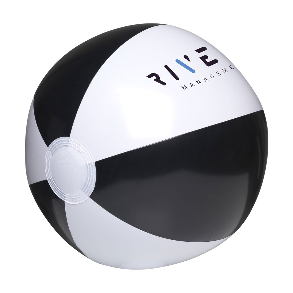 BeachBall Ø 27 cm strandbal - Wit/zwart
