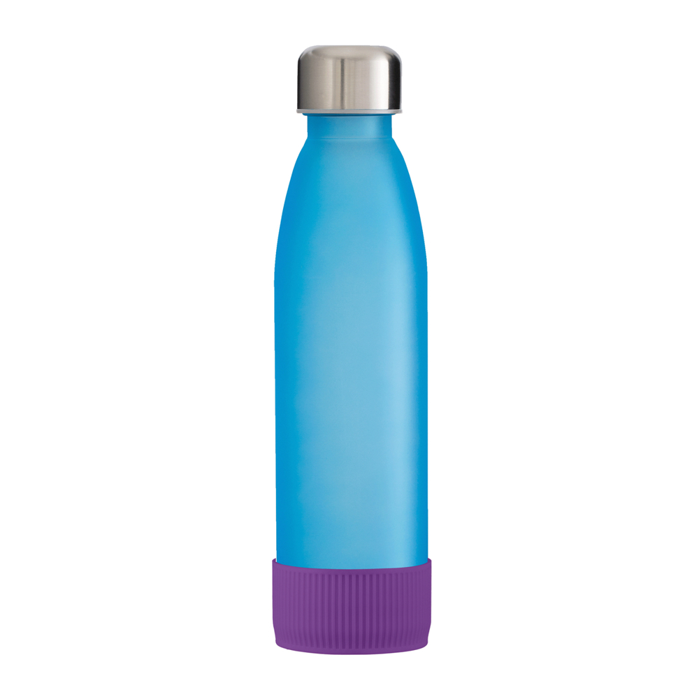 Fles GLASS - paars, zilver, cyaan