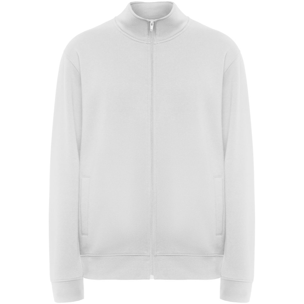 Ulan 280 g/m² unisex sweater met volledige rits - wit