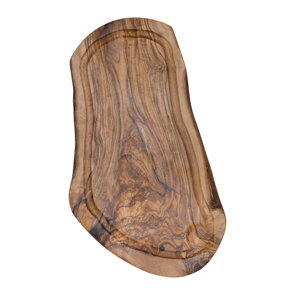 Plank met sapgeul ovaal olijfhout