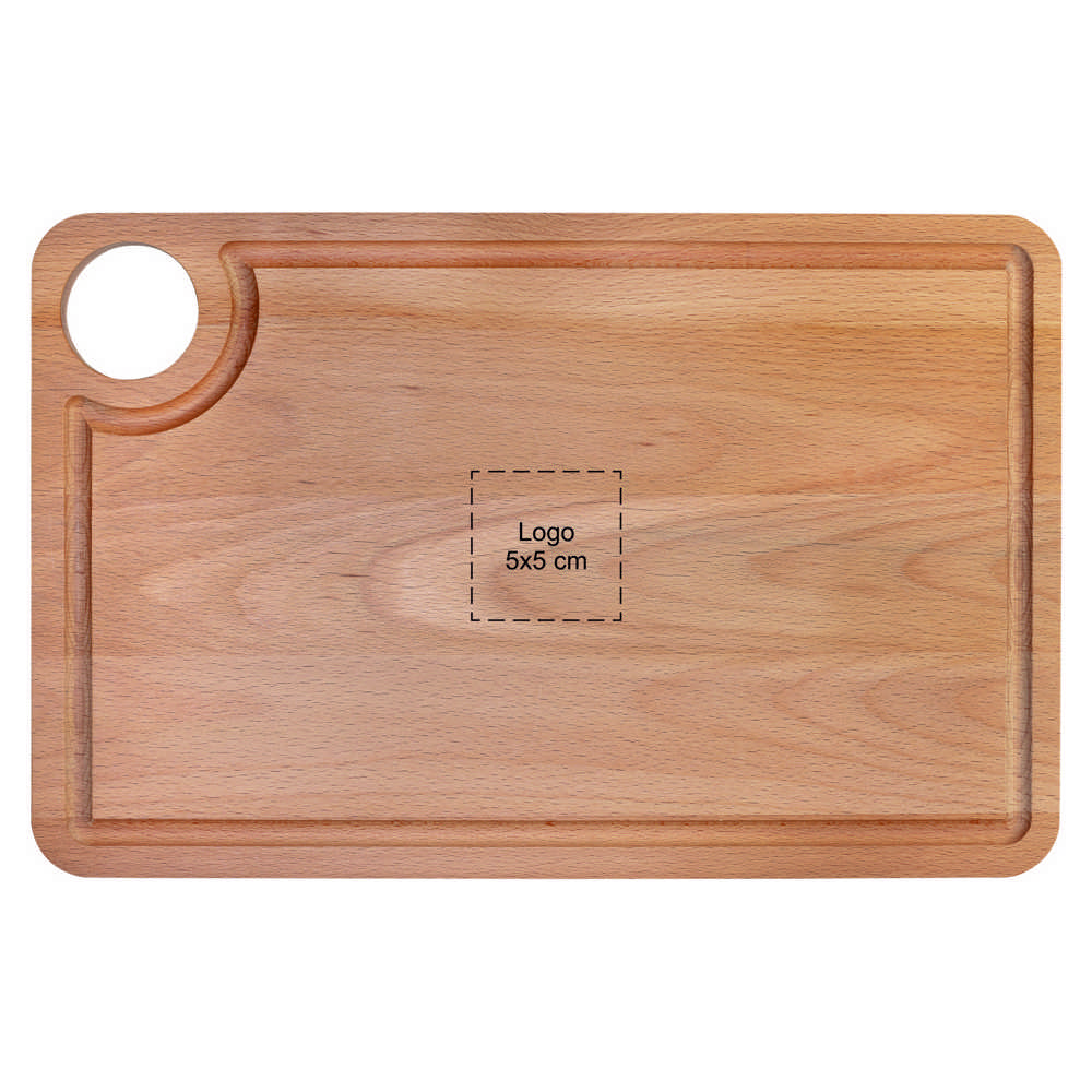 Plank met sapgeul en 'oog' beuken 34x22 cm