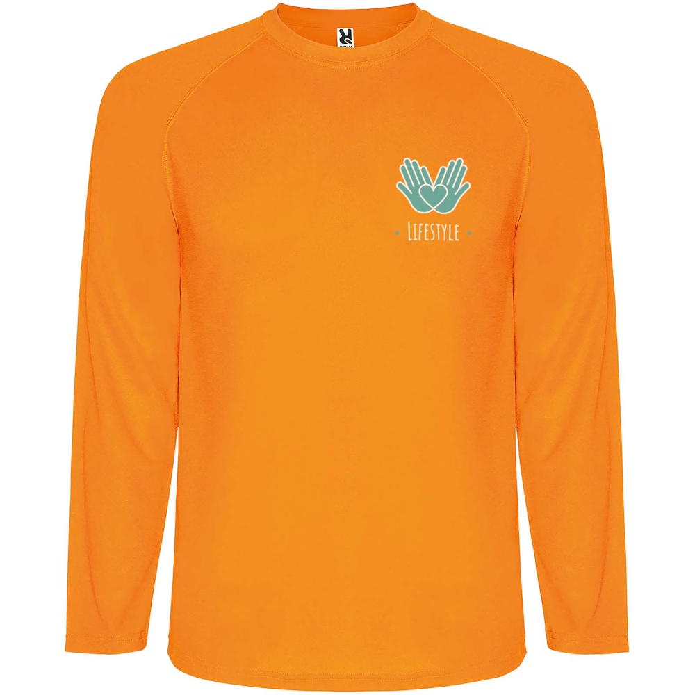 Montecarlo 150 g/m² heren sport t-shirt met lange mouwen
