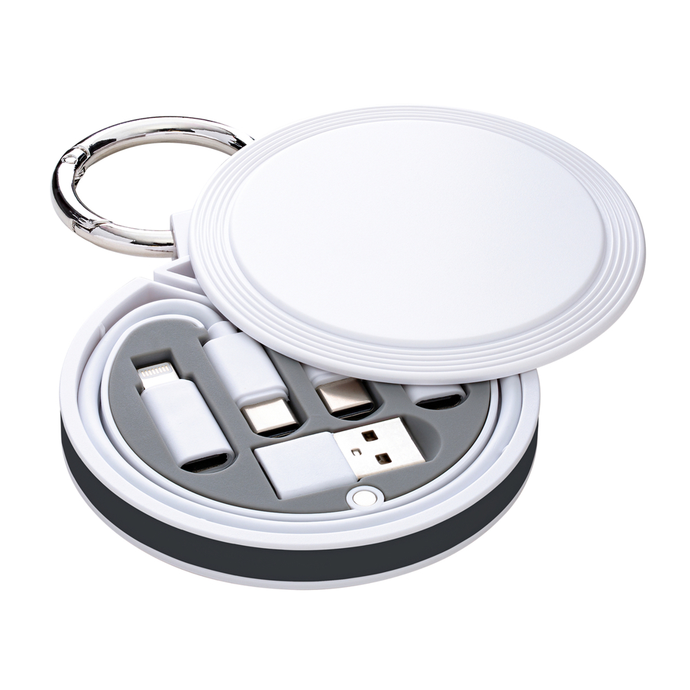 6 in 1 laadkabel REEVES-myCONVERTICS - donkergrijs, wit