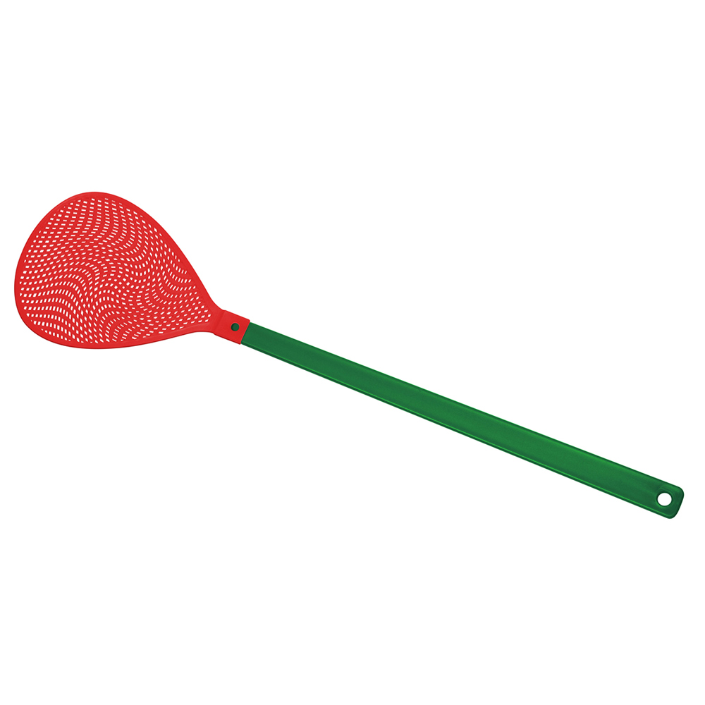 Vliegenmepper "ovaal" - groen/rood