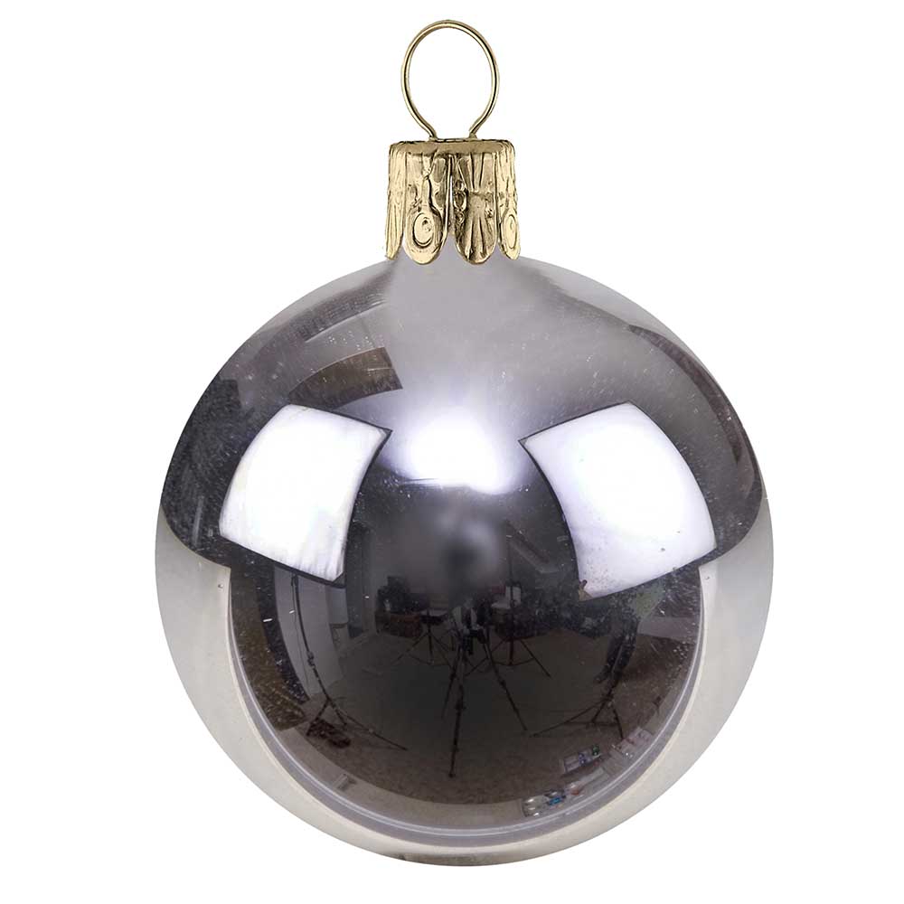 Traditionele glazen bol - zilver