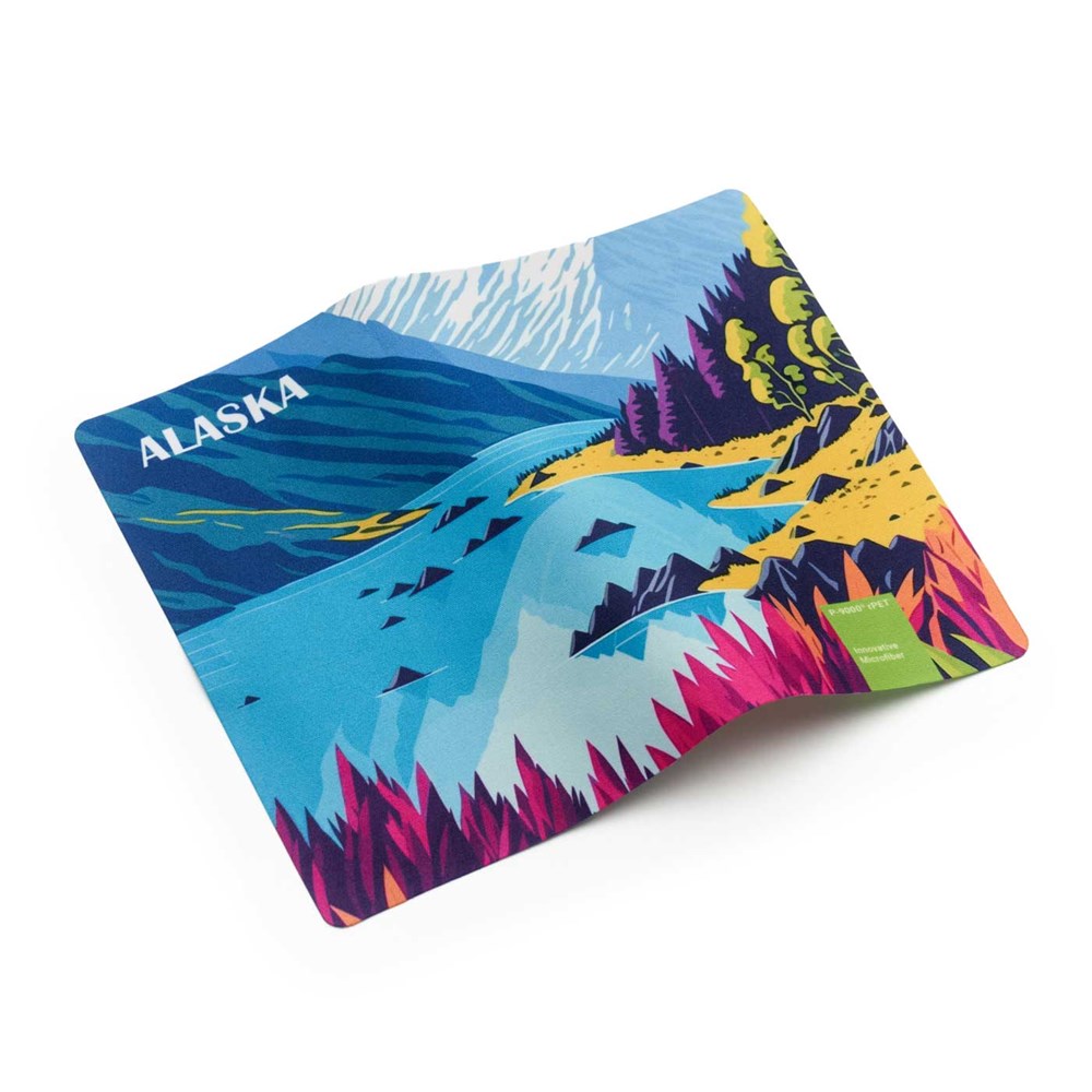 POLYCLEAN rPET displaydoekje 30x20 cm in papieren etui, all-inclusive-pakket