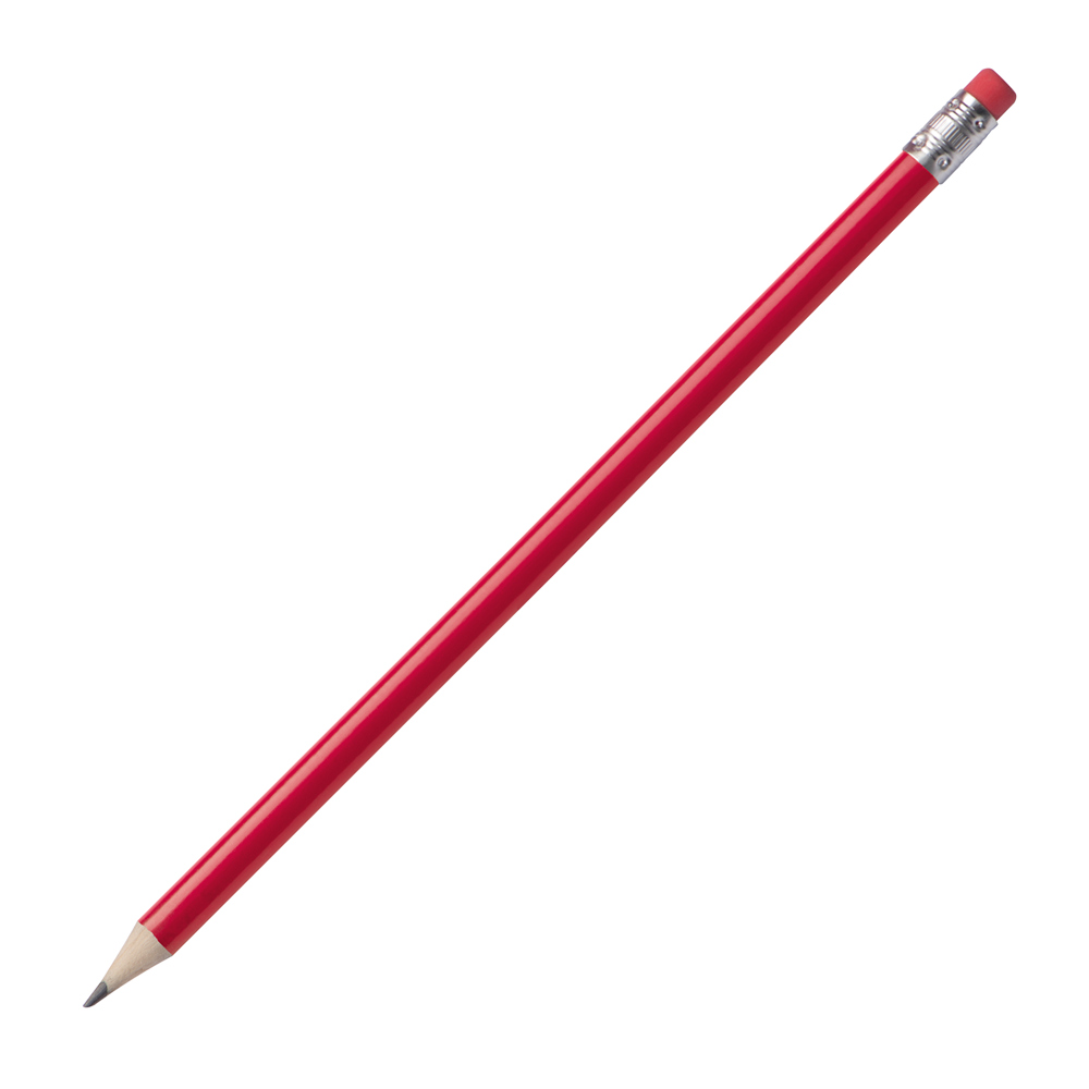 Potlood met gum - Rood
