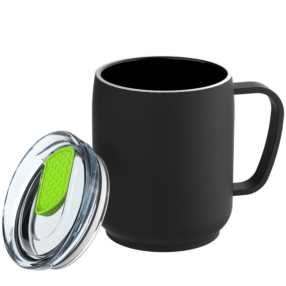 Thermobeker RETUMBLER-myNIZZA CERAMIC - zwart, lichtgroen, transparant