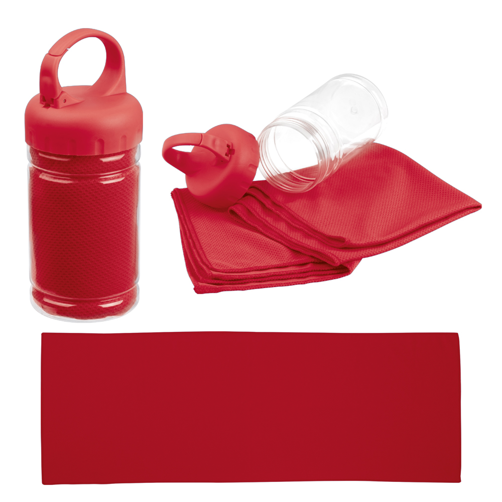 Sport handdoek "Sporty" - Rood