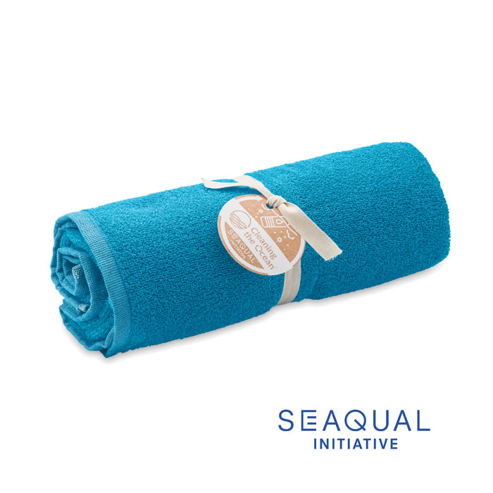 WATER - SEAQUAL® handdoek 100x170cm - Turquoise