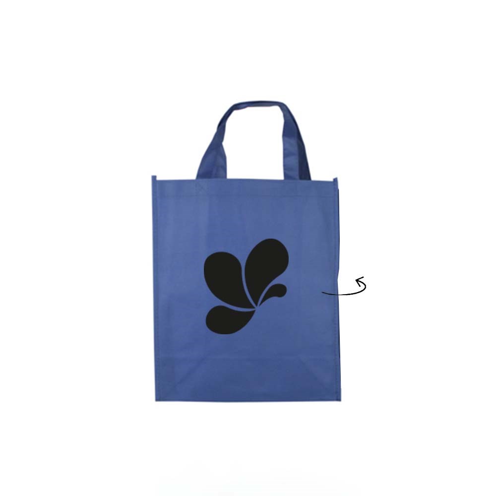 Draagtas, 36 x 42 cm, non woven, 2 zijden, 100 grams, lange handle Per 100 stuks