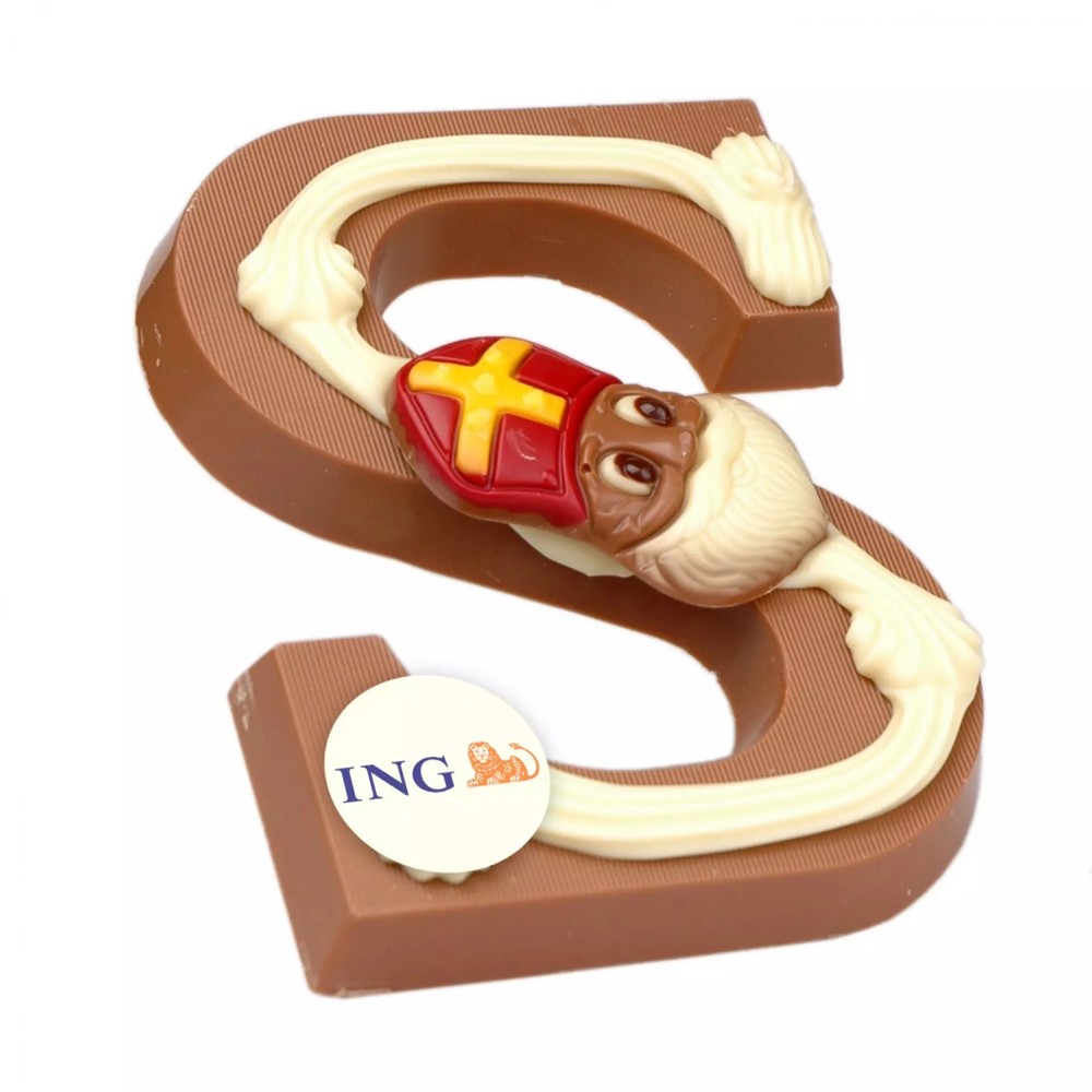 Letter S gedecoreerd incl. logo