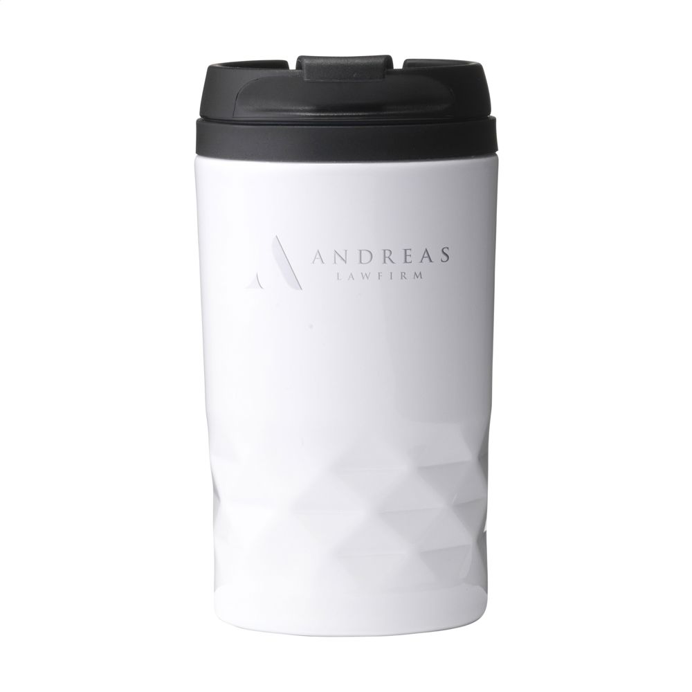 Graphic Mini Mug RCS Recycled Steel 250 ml thermosbeker - Wit
