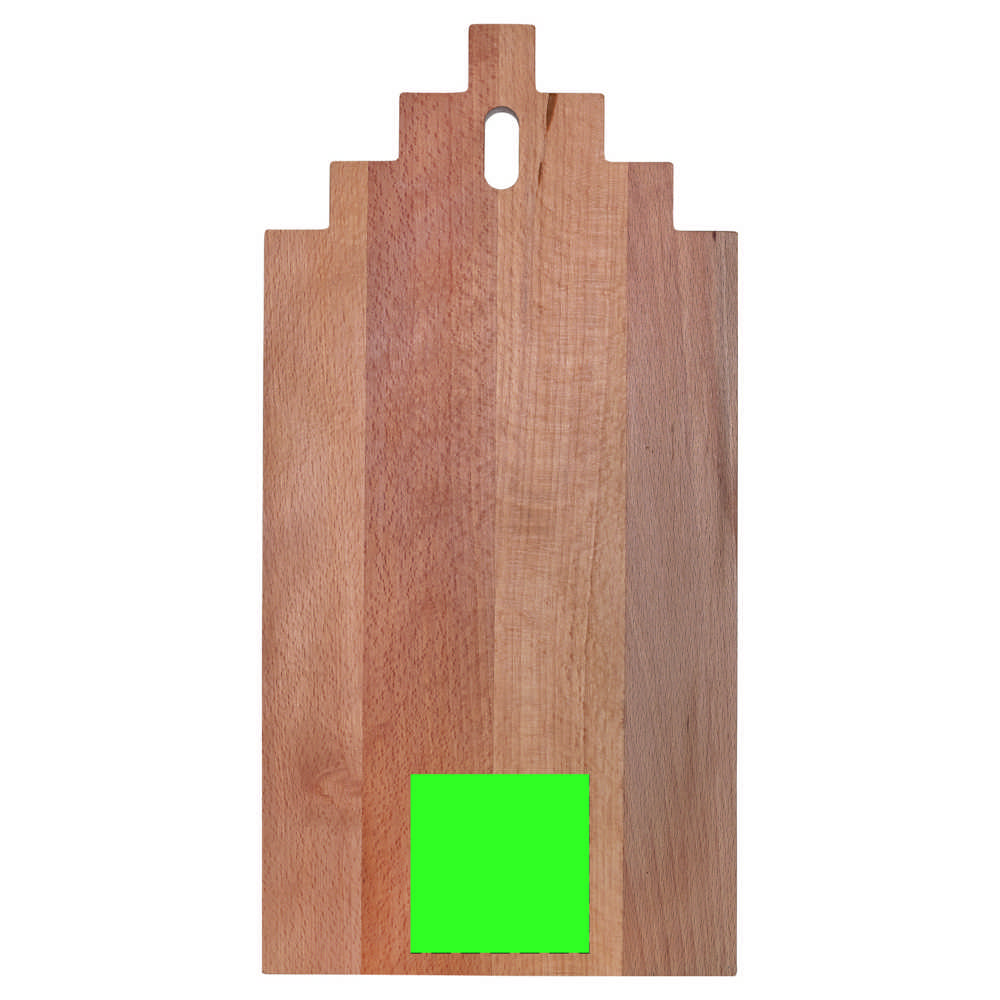 Plank trapgevelhuis beuken 40x20 cm