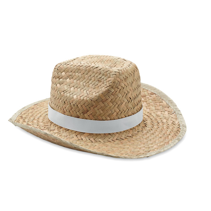 TEXAS - Cowboyhoed van stro - wit