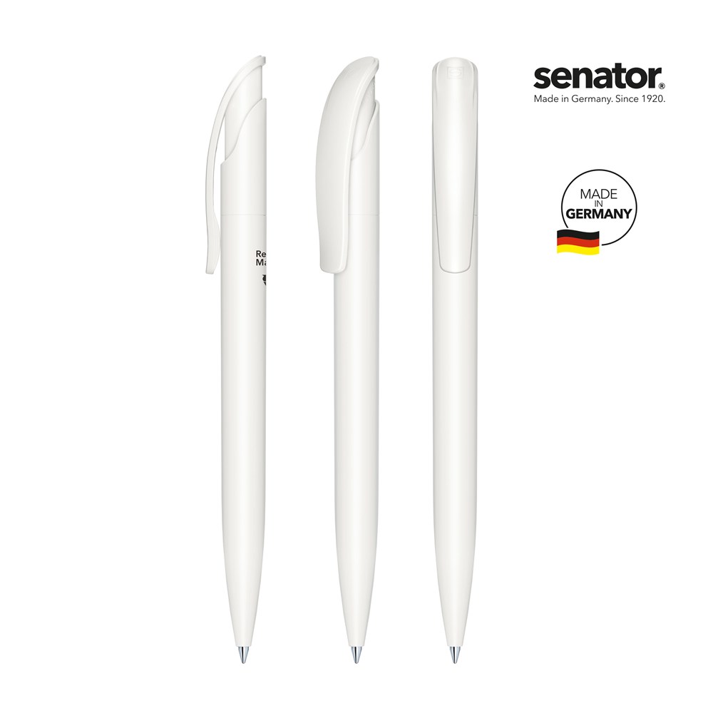 senator® Challenger  Matt Recycled retractable pen - Wit