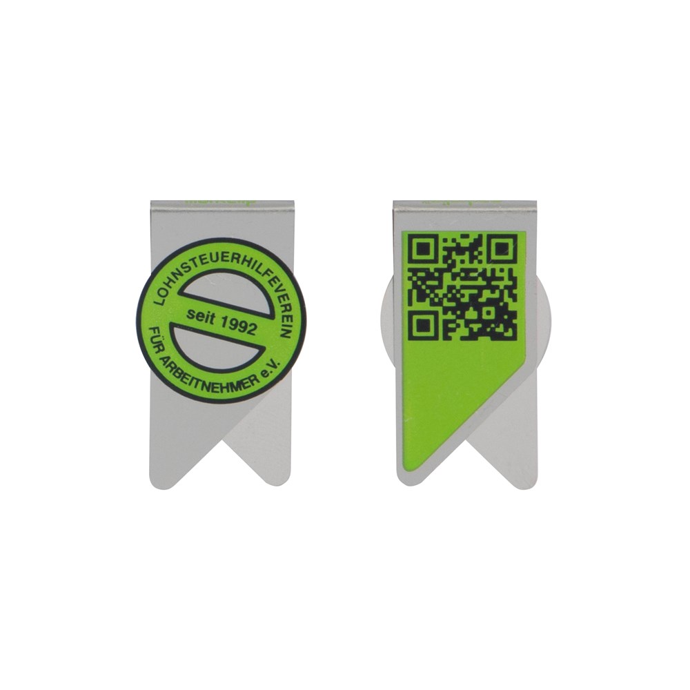 Wingclip shape double sided - zilver