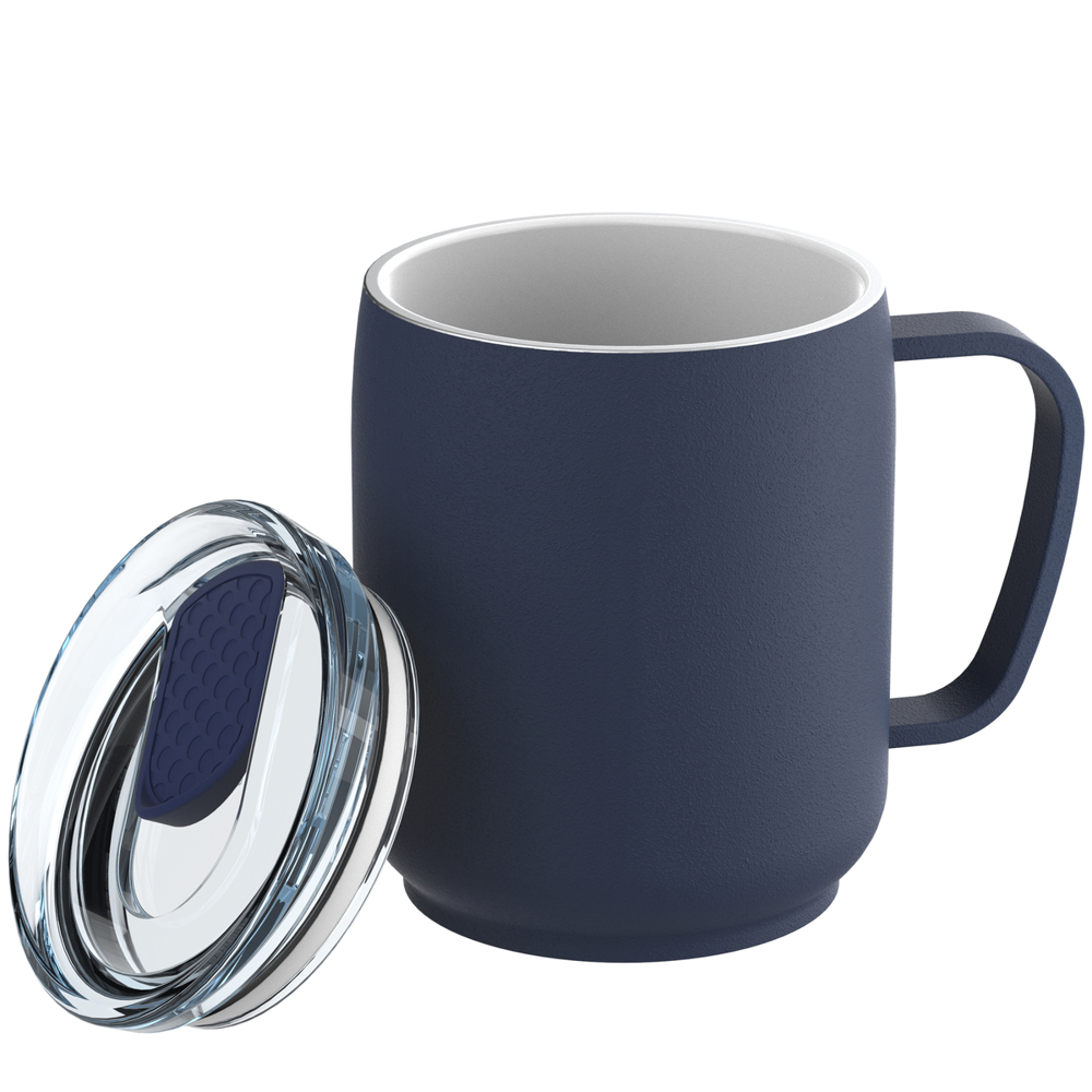 Thermobeker RETUMBLER-myNIZZA CERAMIC - donkerblauw, transparant