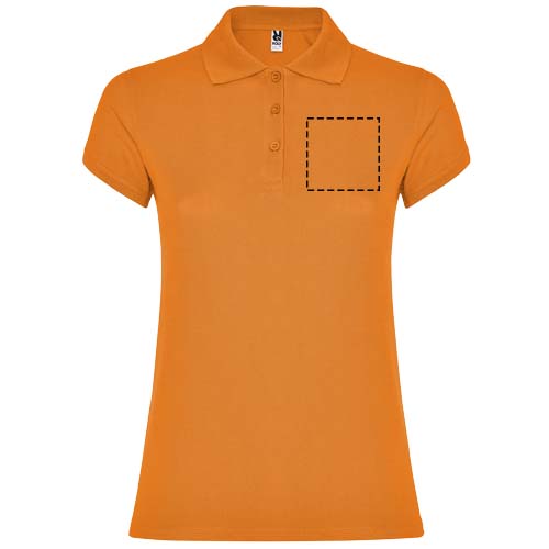 Star 200 g/m² damespolo met korte mouwen