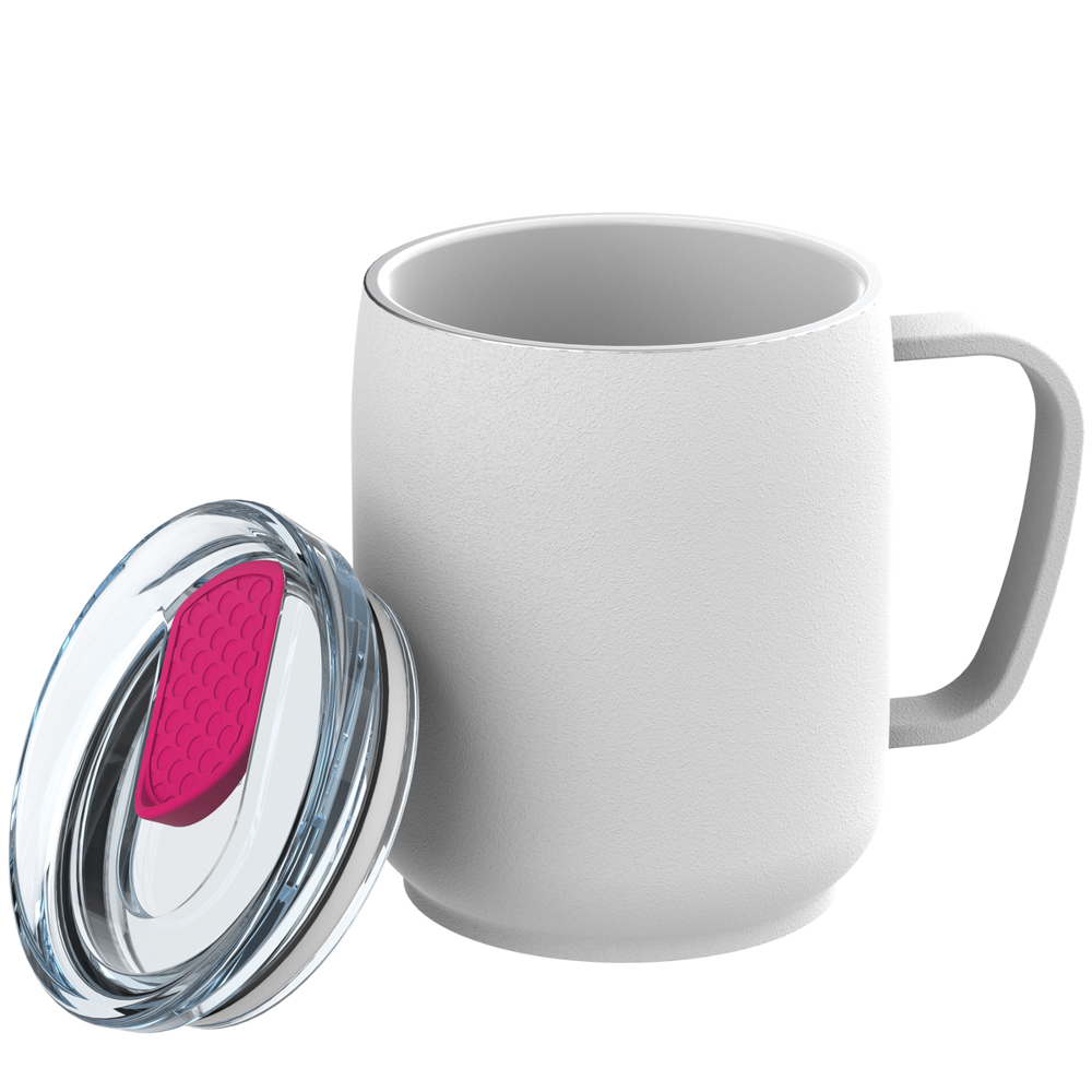 Thermobeker RETUMBLER-myNIZZA CERAMIC - magenta, wit, transparant