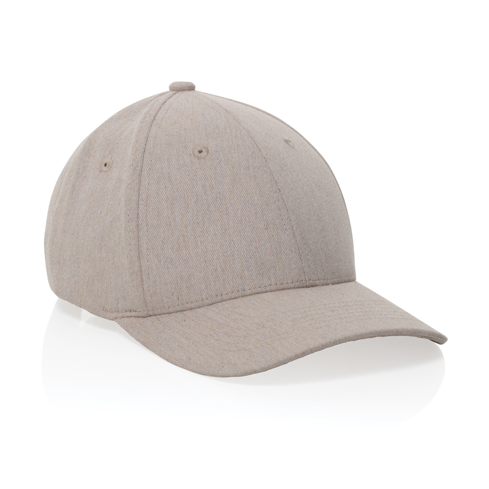 Milo AWARE™ recycled heather 6 paneel cap 200gr - gebroken wit (± PMS Natural)
