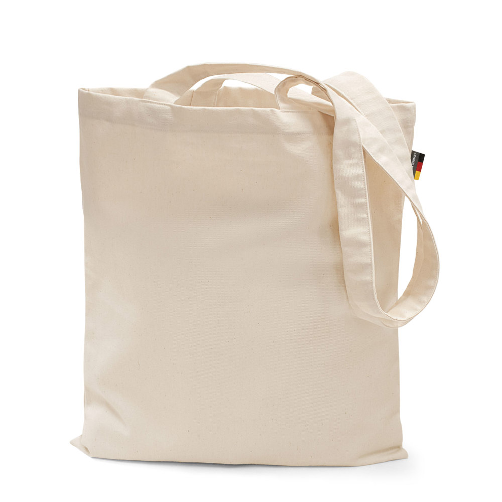 BREMEN – Katoenen tas met lange hengsels, Made in Germany - Naturel