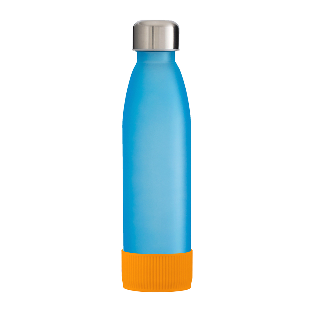 Fles GLASS - oranje, zilver, cyaan