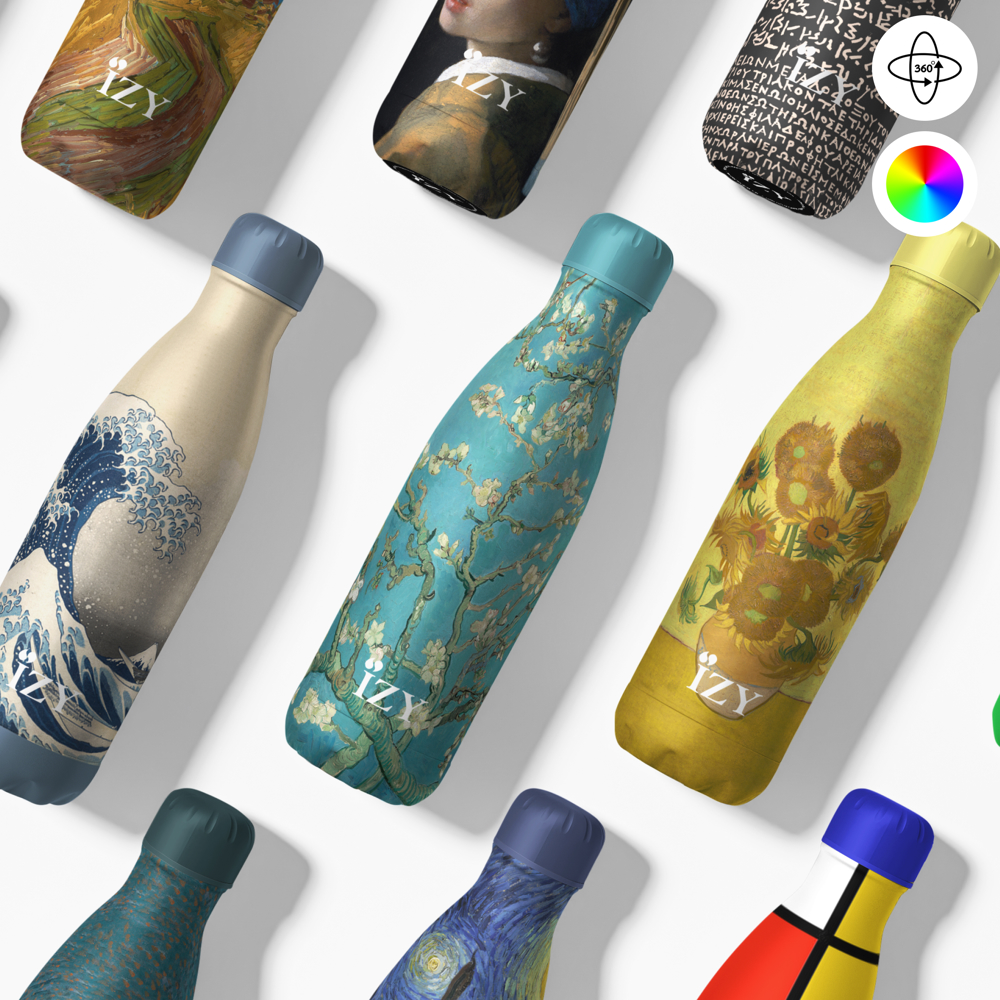 Thermosfles / Drinkfles 500ml x Kunst Collectie - Incl luxe verpakking