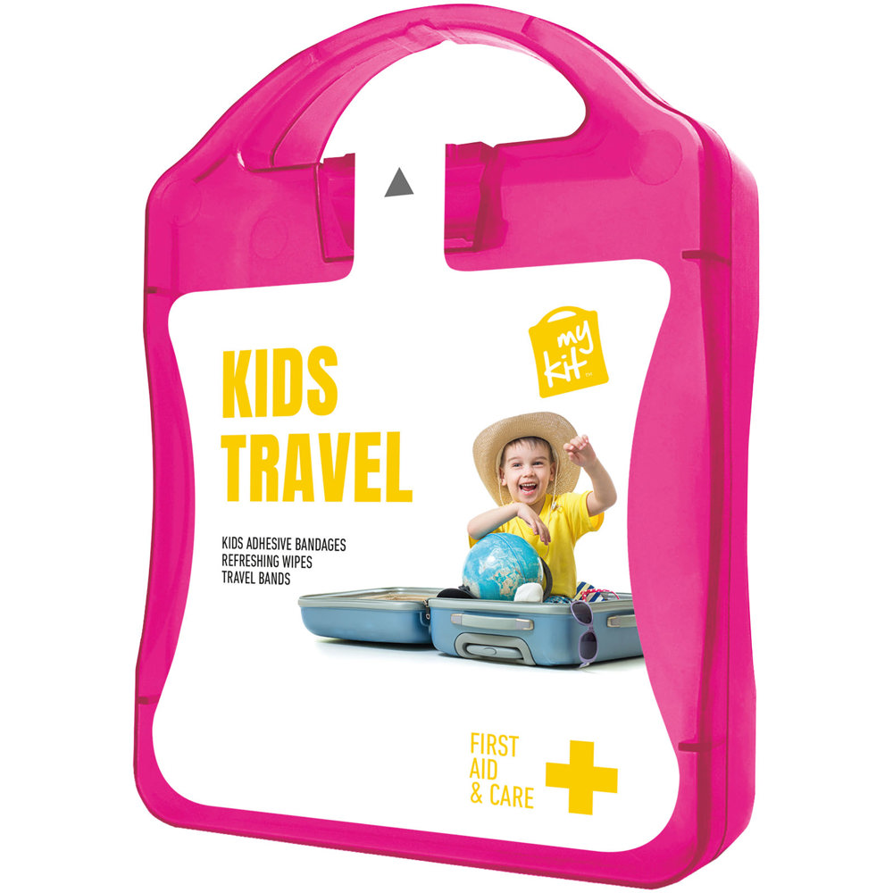 MyKit Reisset voor kinderen - Transparant magenta