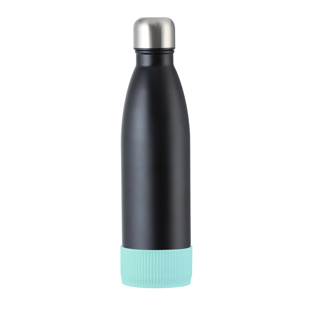 Fles RETUMBLER-myTOULON - lichtblauw, zwart, zilver