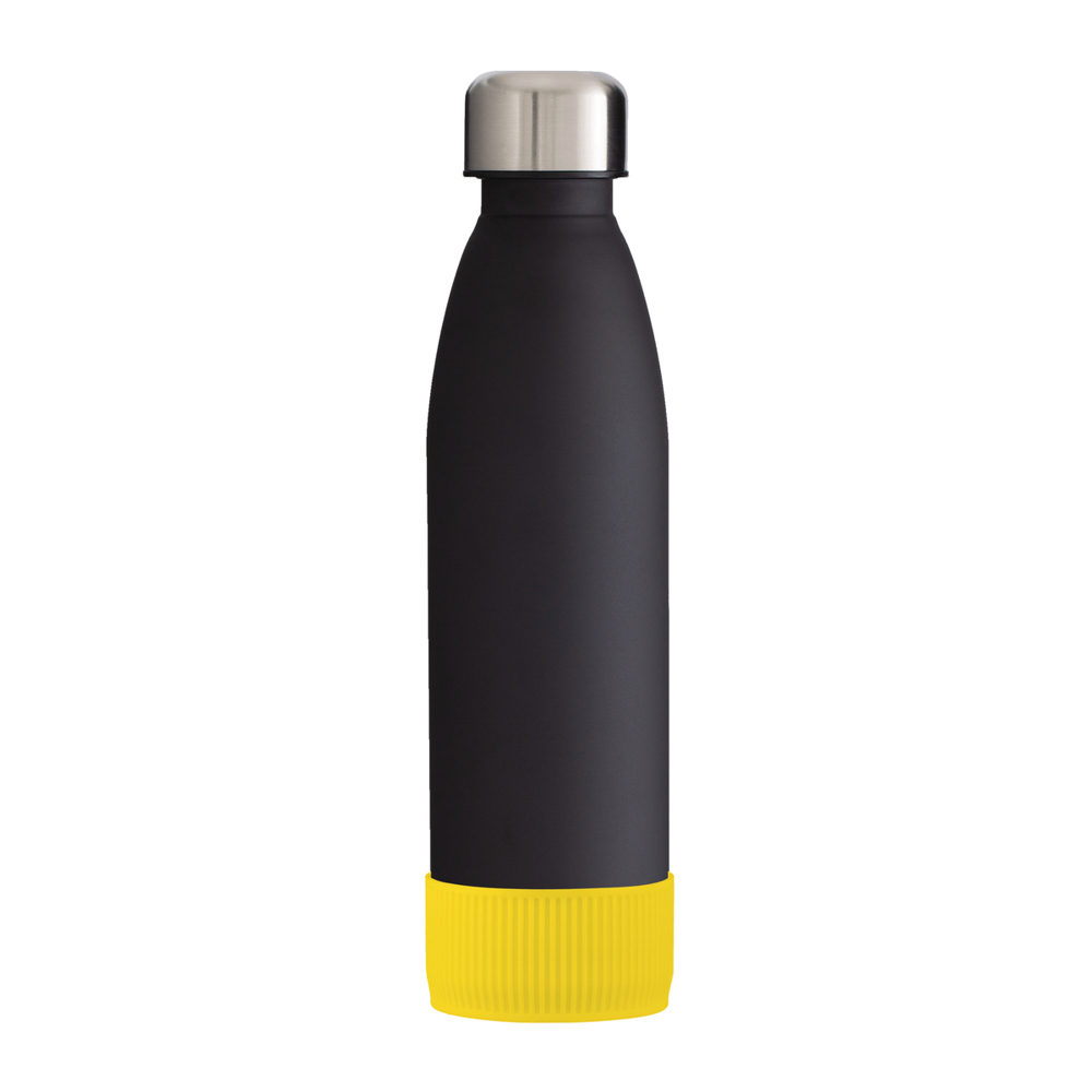 Fles GLASS - geel, zwart