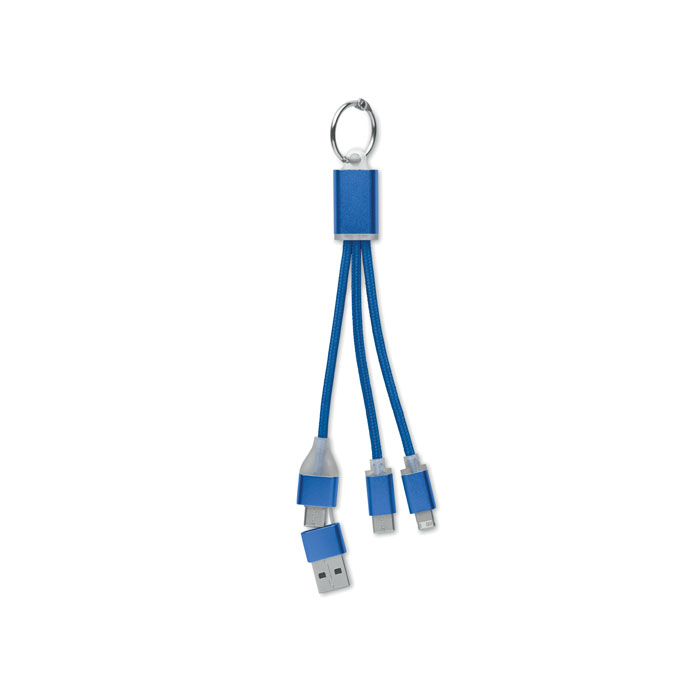 BLUE - 4 in 1 oplaadkabel type C - Royal Blauw