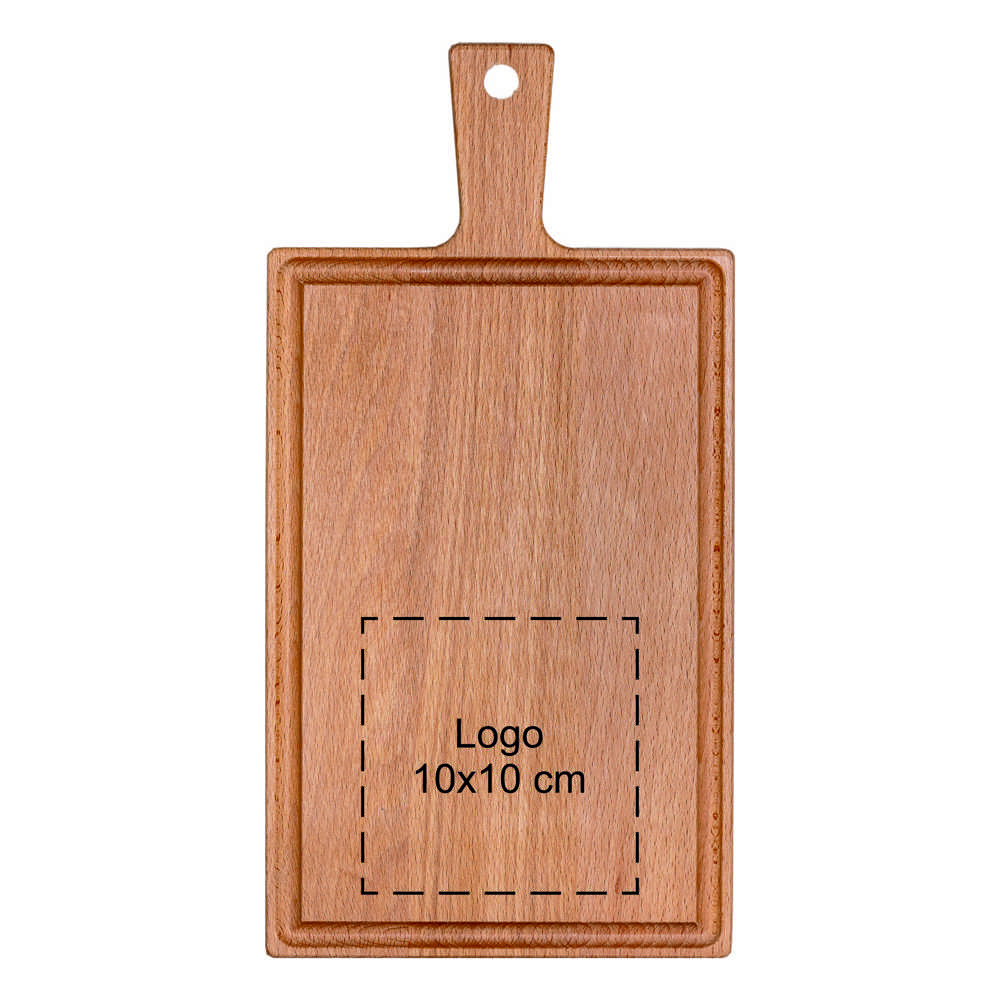 Plank met handvat beuken 33x16 cm